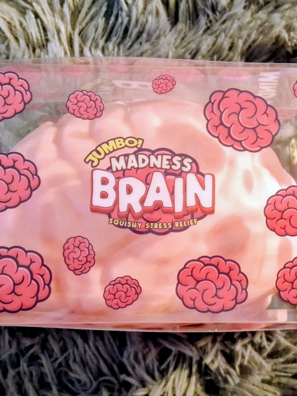 Brain Jumbo Squishy Stress Relief Toy - Pink